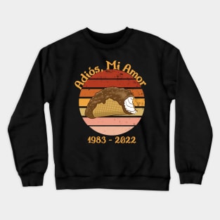 Choco Taco Adios Mi Amor Funny Ice Cream Black Crewneck Sweatshirt